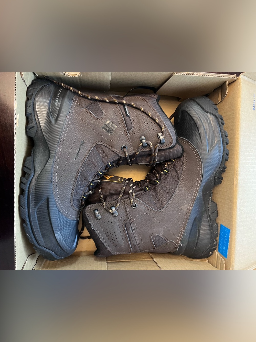 Columbia Men's Dark Brown Waterproof Hiking Boots